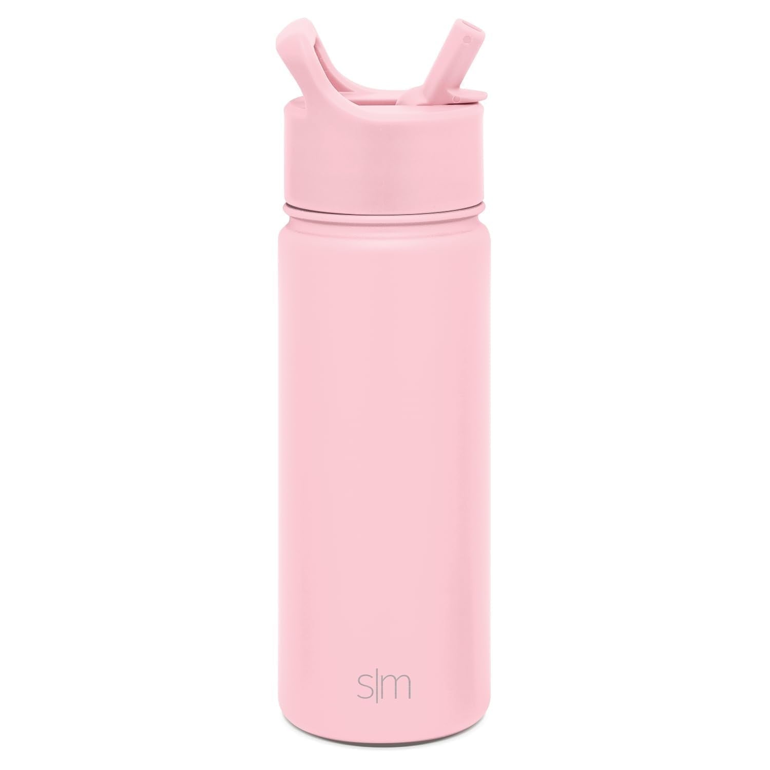 Simple Modern Kids Water Bottle with Straw Lid Vacuum Insulated Stainless Steel Metal Thermos Bottles | Reusable Leak Proof BPA-Free Flask for School | Summit Collection | 18oz, Blush -Blush KOTA