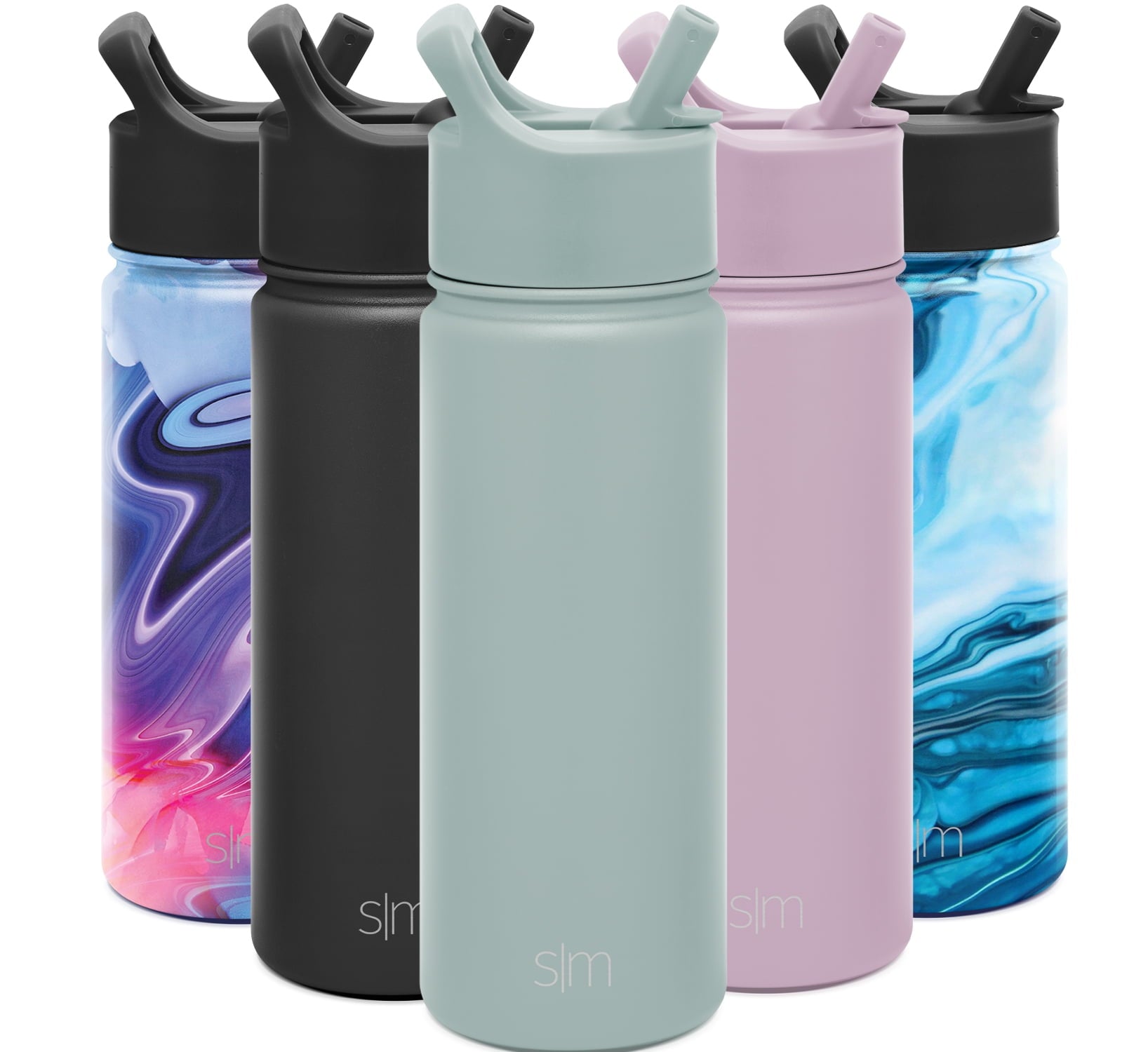 Simple Modern Summit Water Bottle Straw Lid Vacuum Insulated Stainless Steel Bottle | 18 fl oz JUWD