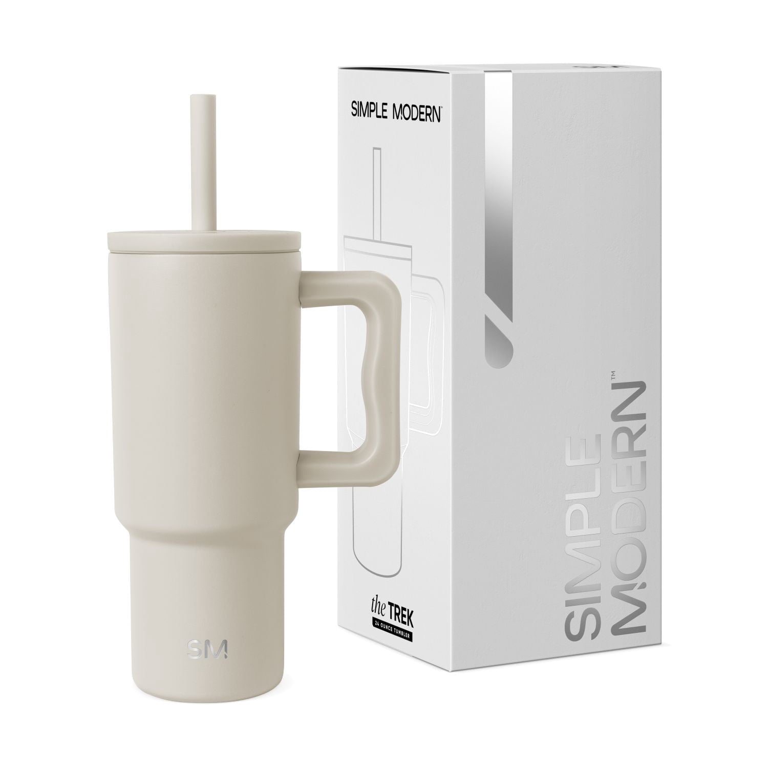 Simple Modern 24oz Trek Tumbler with handle and Silicone Straw Lid | Asteroid CWZX