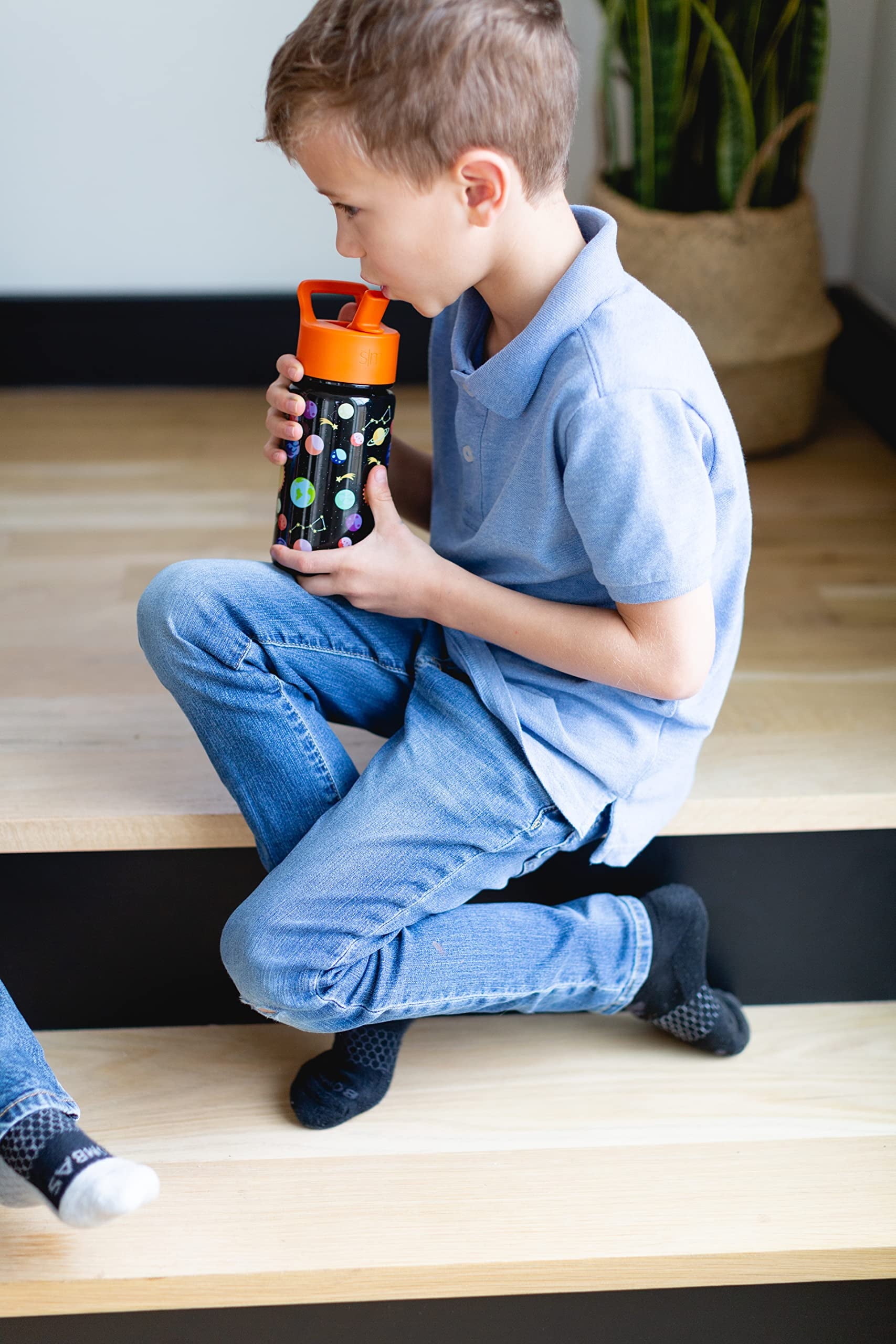 Simple Modern CoComelon Kids Water Bottle with Straw Lid | Insulated Stainless Steel Reusable Tumbler for Toddlers, Girls | Summit Collection | 14oz, CoComelon Pink Melon 68PM
