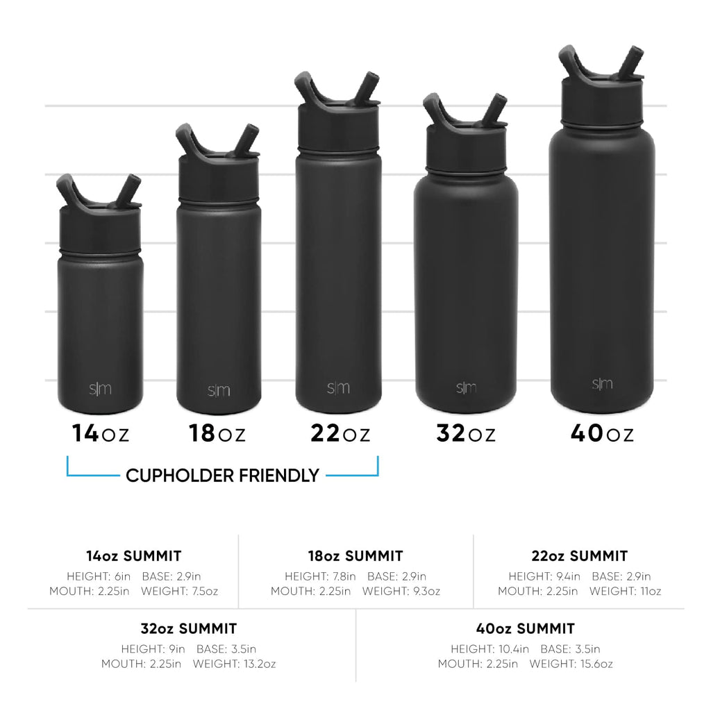 Simple Modern Kids Water Bottle with Straw Lid Vacuum Insulated Stainless Steel Metal Thermos Bottles | Reusable Leak Proof BPA-Free Flask for School | Summit Collection | 18oz, Blush -Blush KOTA